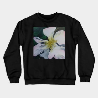 White Camellia Crewneck Sweatshirt